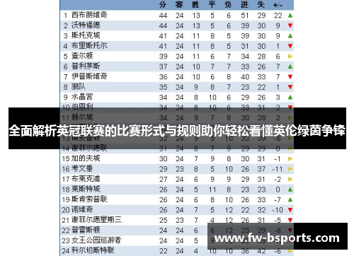 全面解析英冠联赛的比赛形式与规则助你轻松看懂英伦绿茵争锋