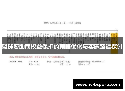 篮球赞助商权益保护的策略优化与实施路径探讨